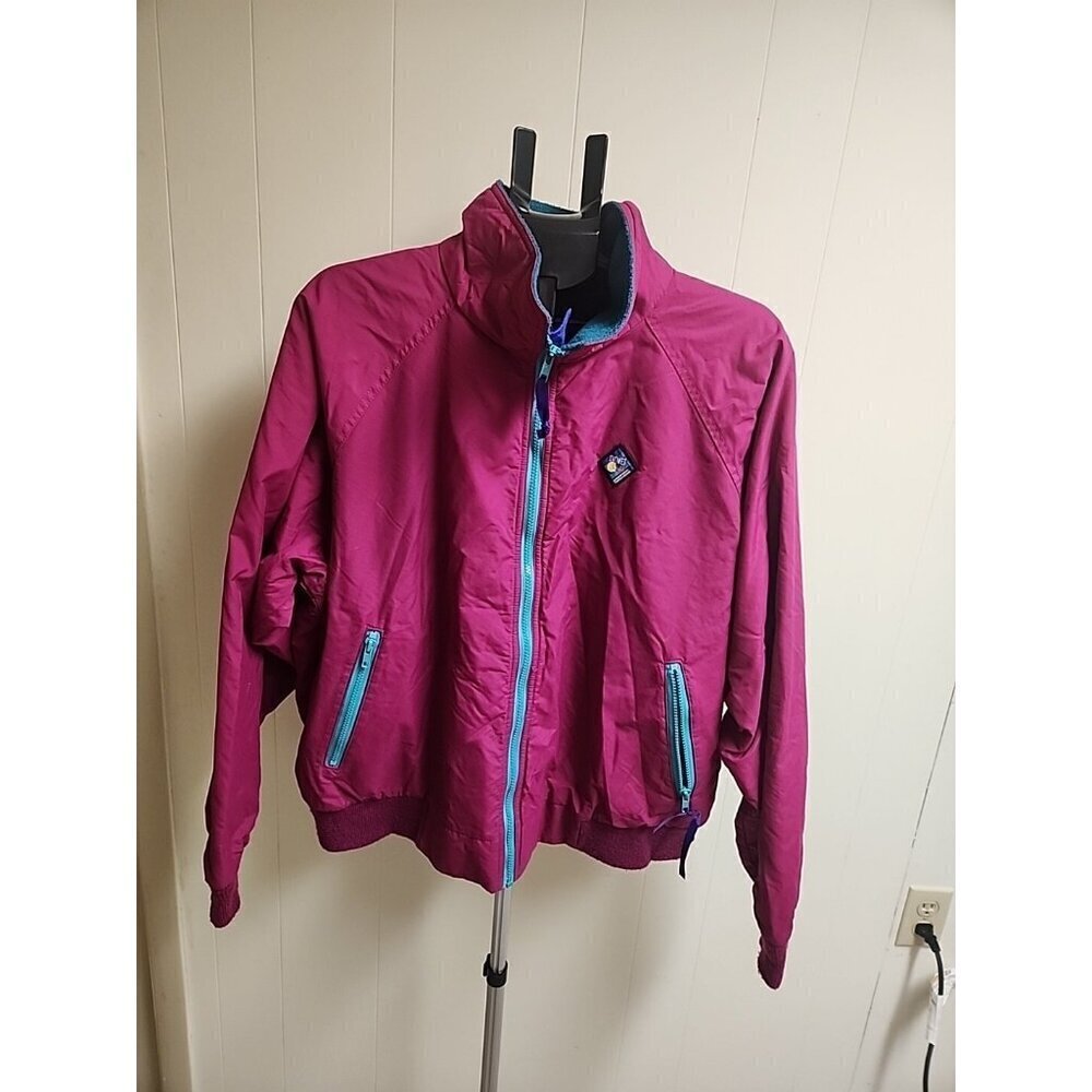 Vintage Woolrich Jacket Women's XXL Sigmet Gear Fleece Lined Zip Up Purple 90s